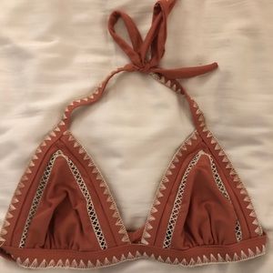 Dark orange bathing suit top